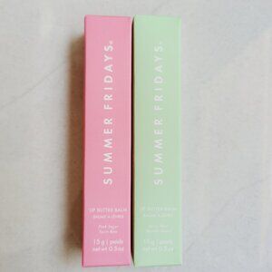 Pink Sugar+Sweet Mint/Summer Fridays Lip Butter Balm Conditioning Lip Mask Lip